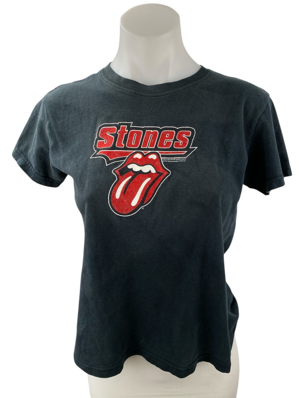 Anthill Rockware Women's Black Rolling Stone Band Concert Tour T Shirt Tee Top S